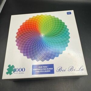 Brand New 1000 Piece Round Jigsaw Puzzle - Blazing With Color New & Sealed